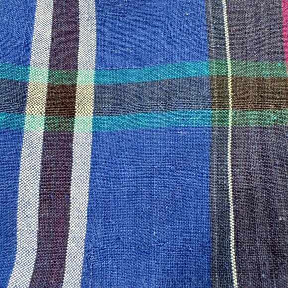 Woolrich Mens Blue Plaid Shirt Long Sleeve Button Up Chest 48" - Picture 8 of 9